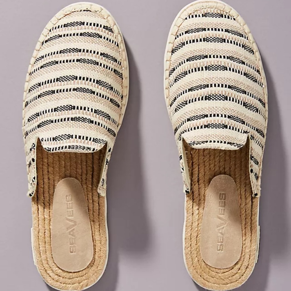 Anthropologie SeeVees Ocean Park Espadrille Slides - Picture 2 of 11